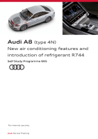 SSP 665 Audi A8 (type 4N) - New air conditioning features and introduction of refrigerant R744 - Self-Study Programme